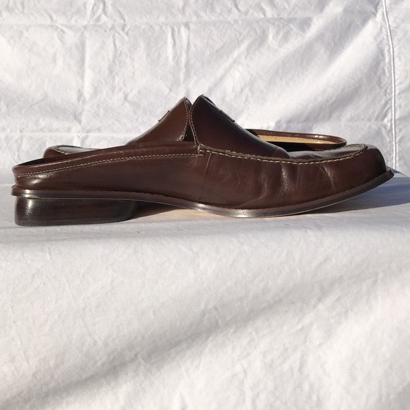 Anne Klein Brown Leather Slides/Mules - Chocolate, Kathy AK - Picture 7 of 14